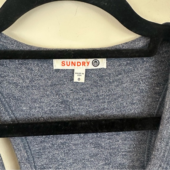 Sundry Racerback Stripe Dress Maxi Length Gray Blue Size XS (Sundry 0) - Picture 4 of 7